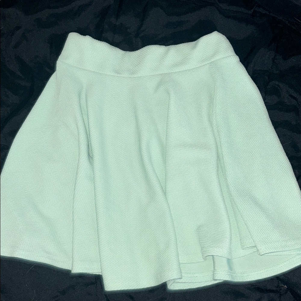 Green Mini Skater Skirt